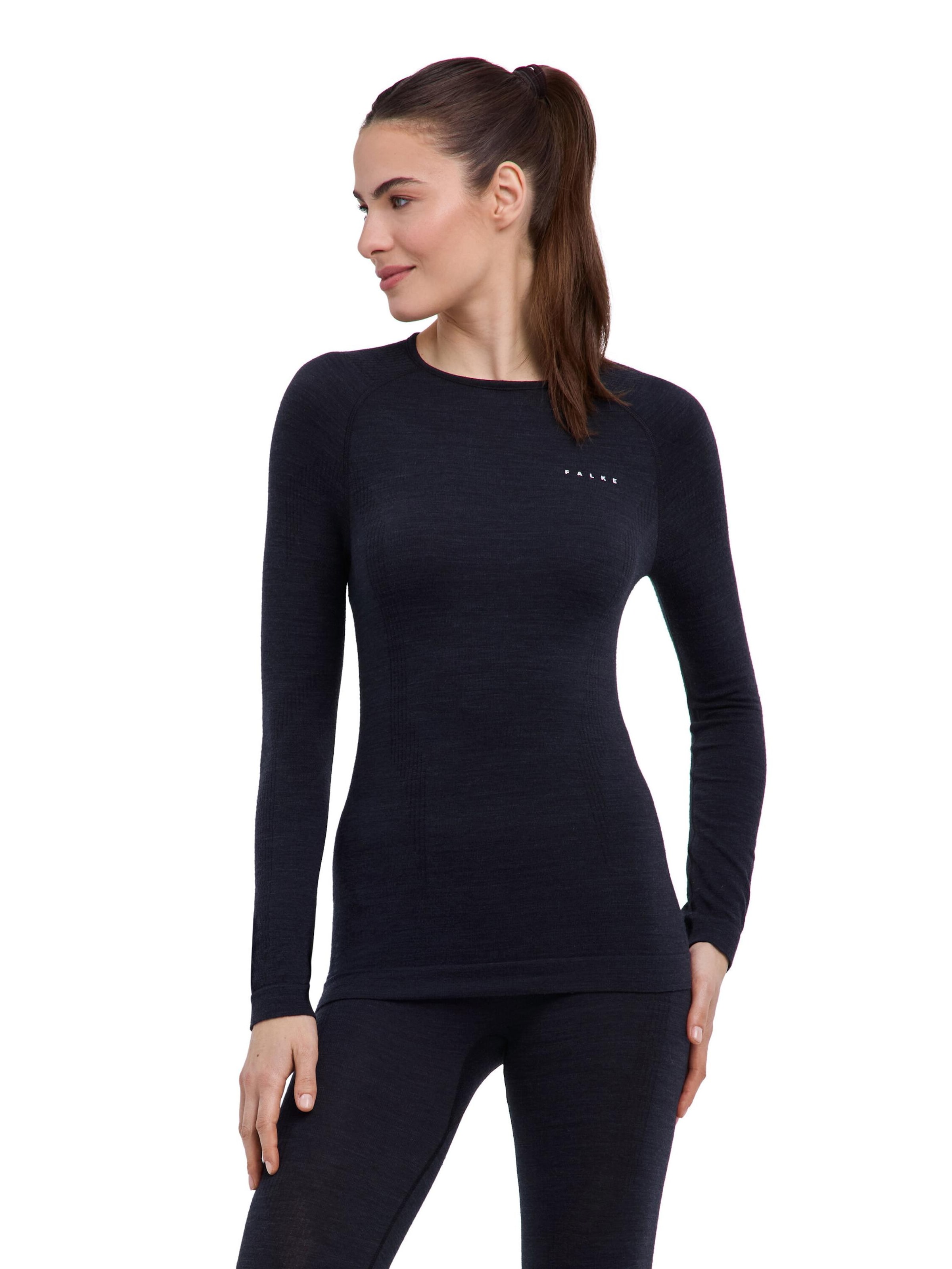 FALKE Base Layer in Black: front