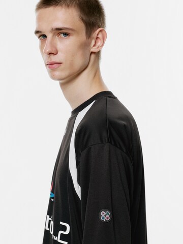 Pull&Bear Тениска 'Camiseta STWD' в черно