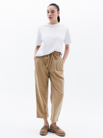 Baggy Pantalon à pince OXXO en marron