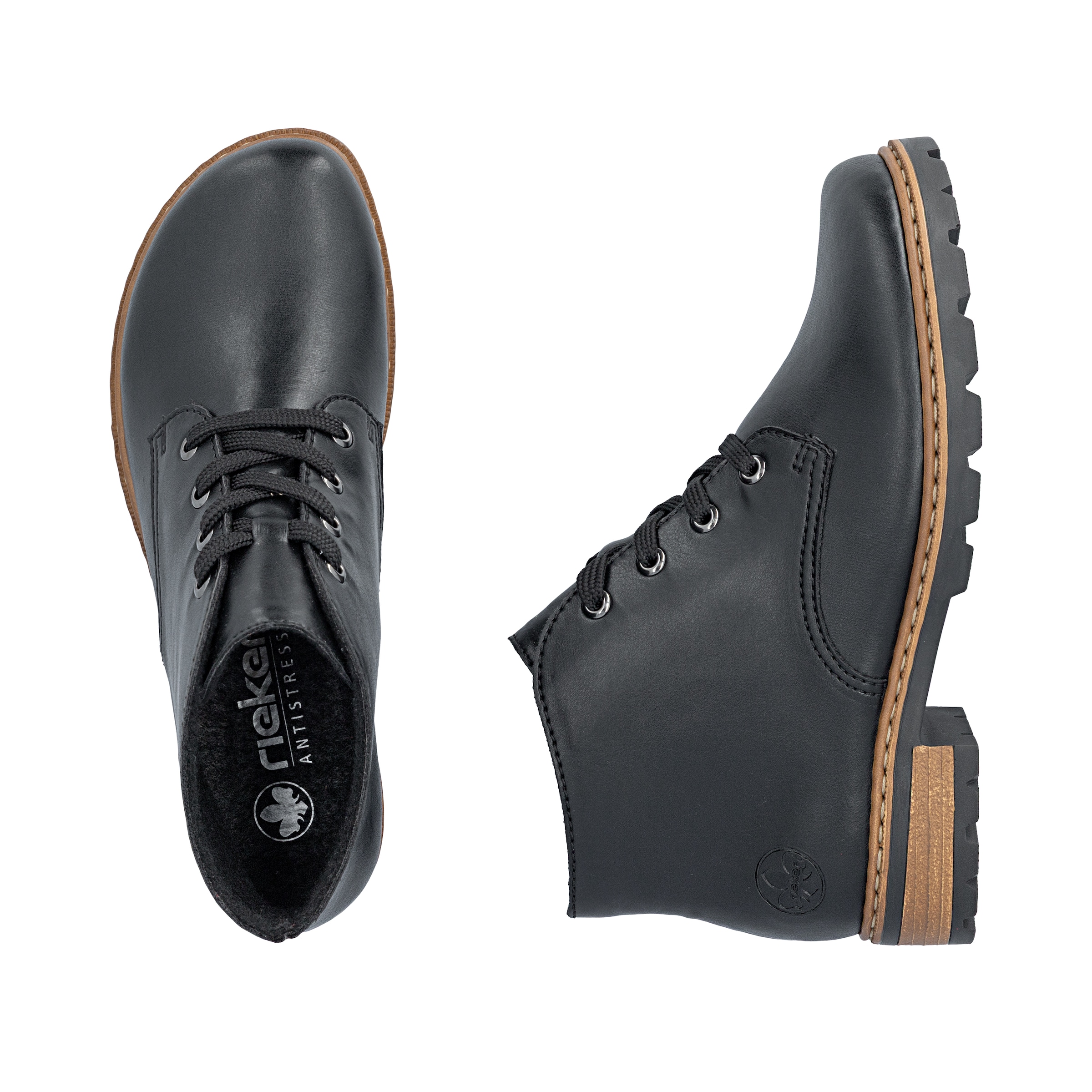 Bottines à lacets Rieker en noir