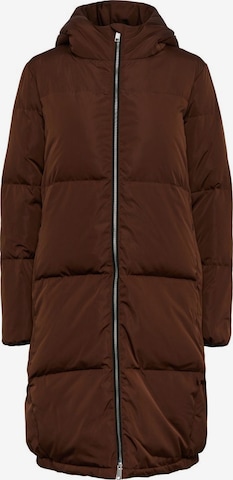 Y.A.S Winter Coat 'MILLY' in Brown: front