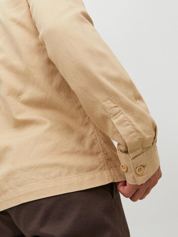 JACK & JONES Regular Fit Hemd 'PETE' in Beige