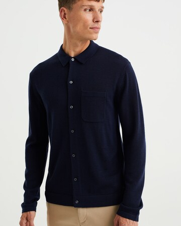 WE Fashion Regular fit Button Up Shirt in Blue