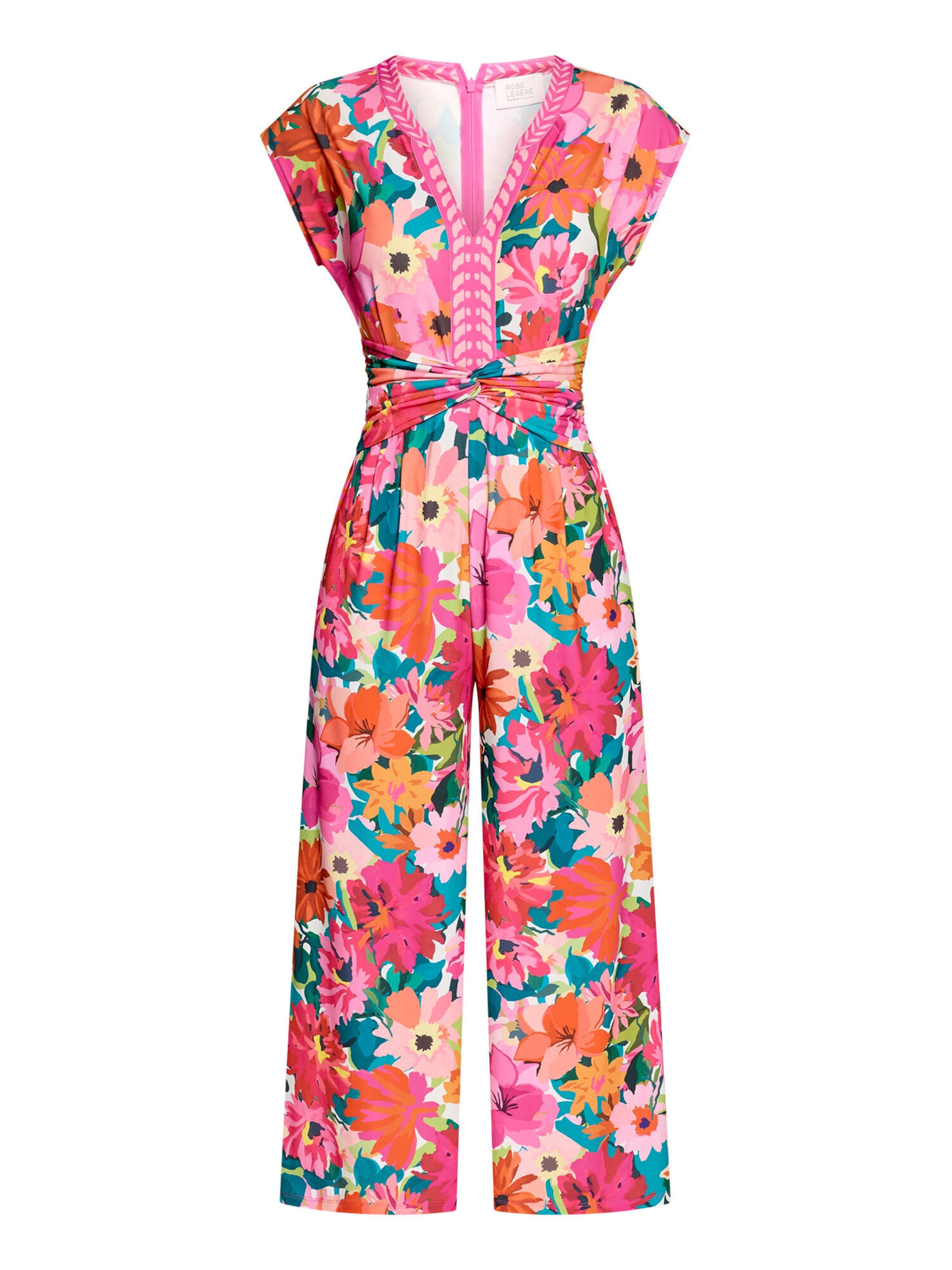 Tuta jumpsuit di Vera Mont in giallo: frontale