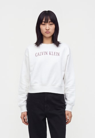 Calvin Klein Jeans Μπλούζα φούτερ σε λευκό: μπροστά