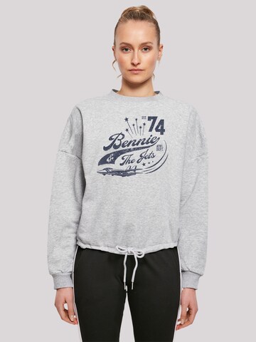 F4NT4STIC Sweatshirt 'Elton John Bennie And The Jets' in Grey: front