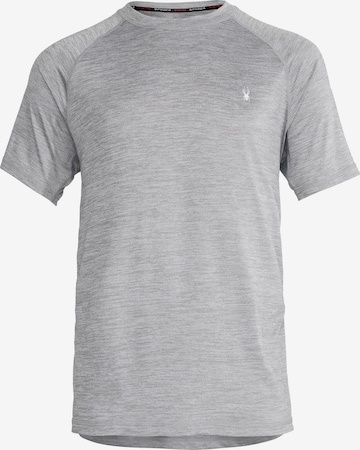 T-Shirt fonctionnel Spyder en gris : devant