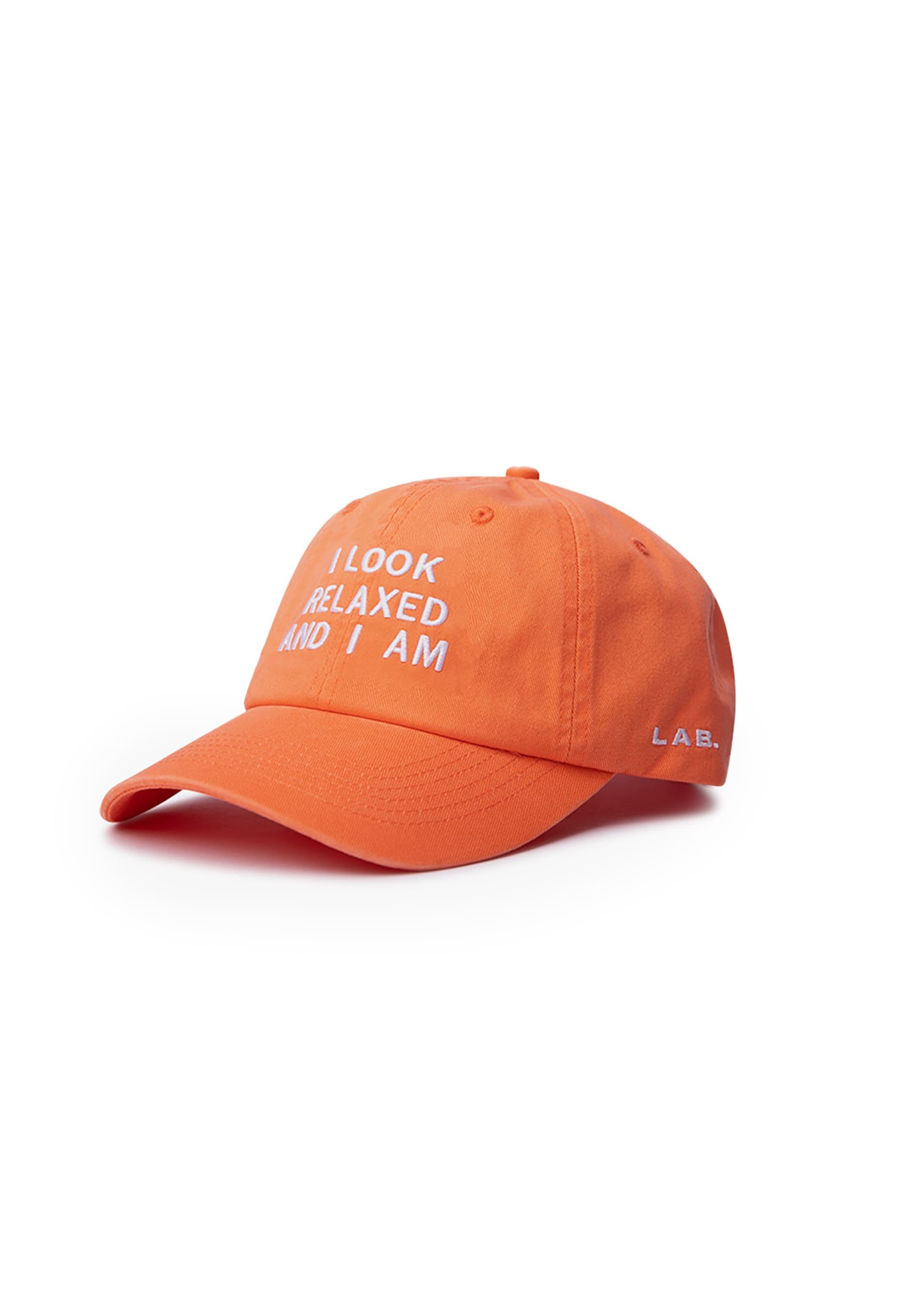 Hatline Lab Cap 'Lowkey' in Orange: Vorderseite
