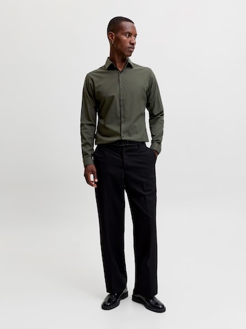 JACK & JONES Slim fit Button Up Shirt 'JPRBLAParker' in Green