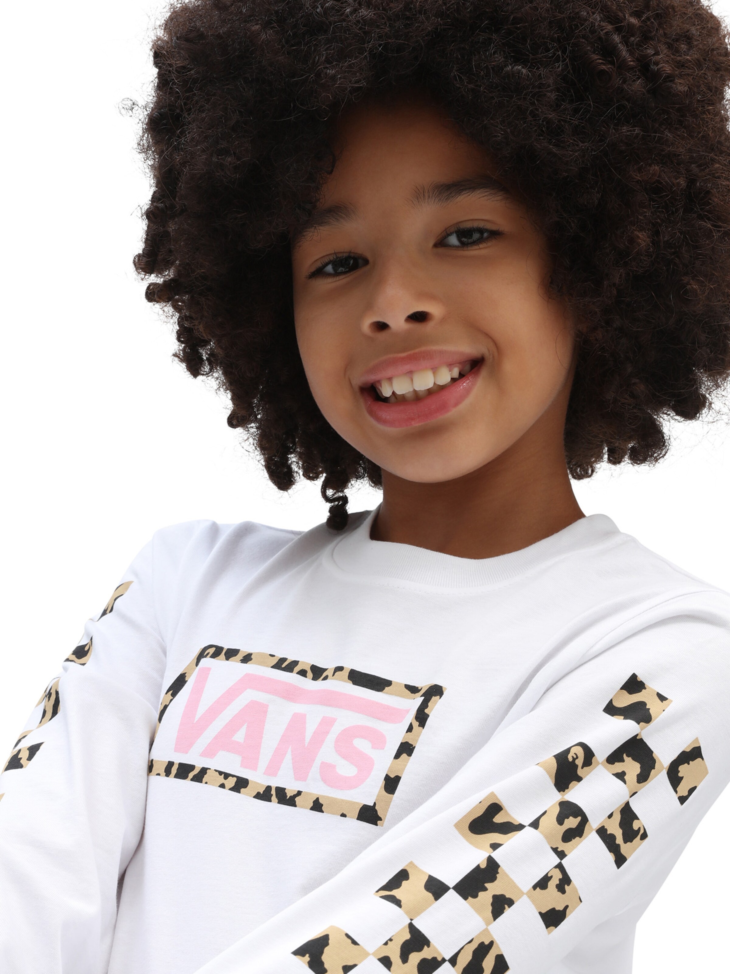 Enfants T-Shirt Leopard Box VANS en Blanc 