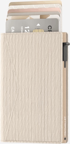 Prowallet Portemonnee 'Pasjeshouder Slim Ripple' in Beige: voorkant
