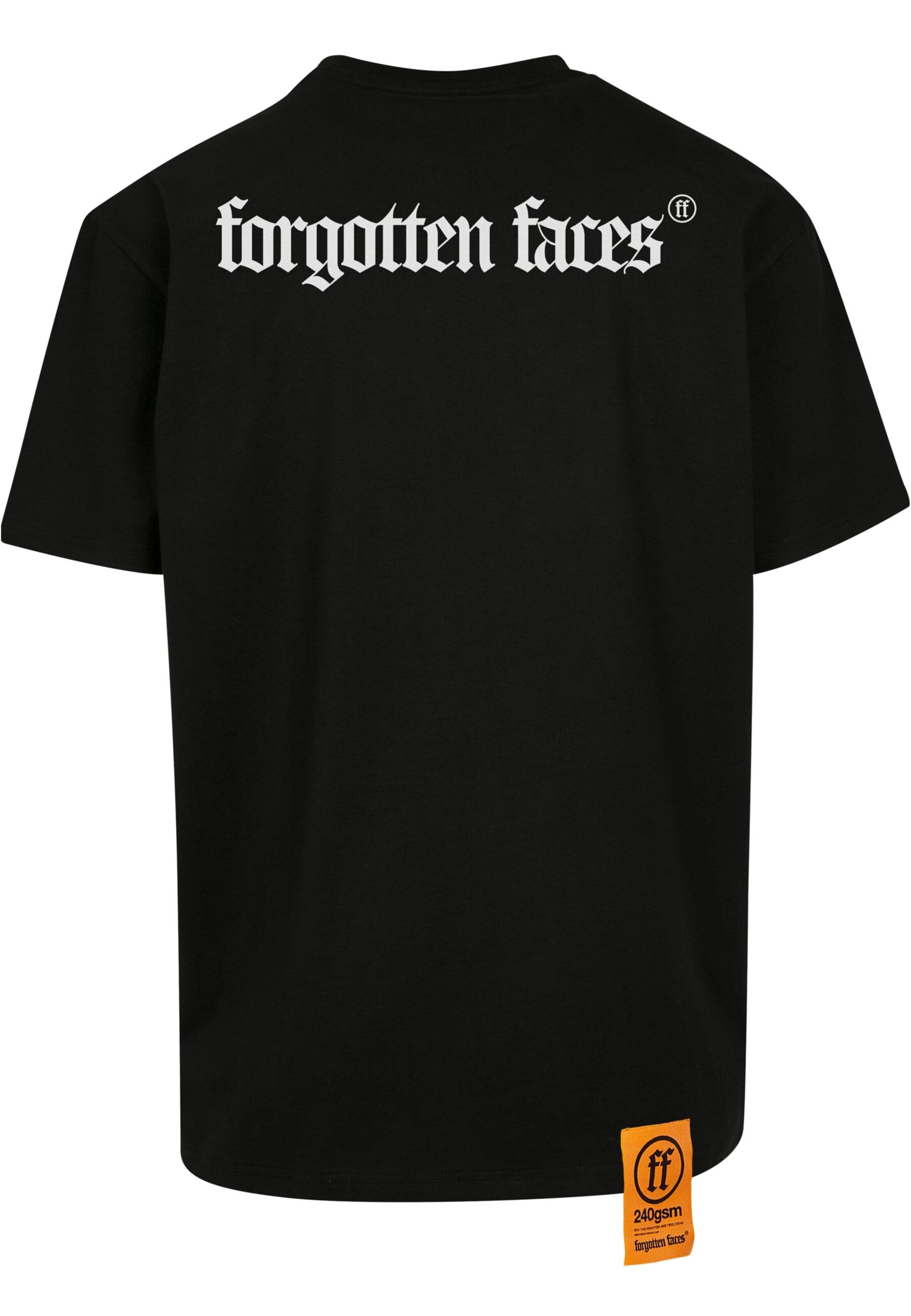 T-Shirt 'Sliced' Forgotten Faces en noir