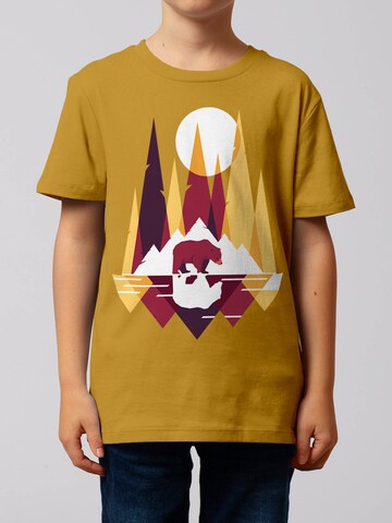 T-Shirt 'Von Bären und Bergen' watabout.kids en jaune