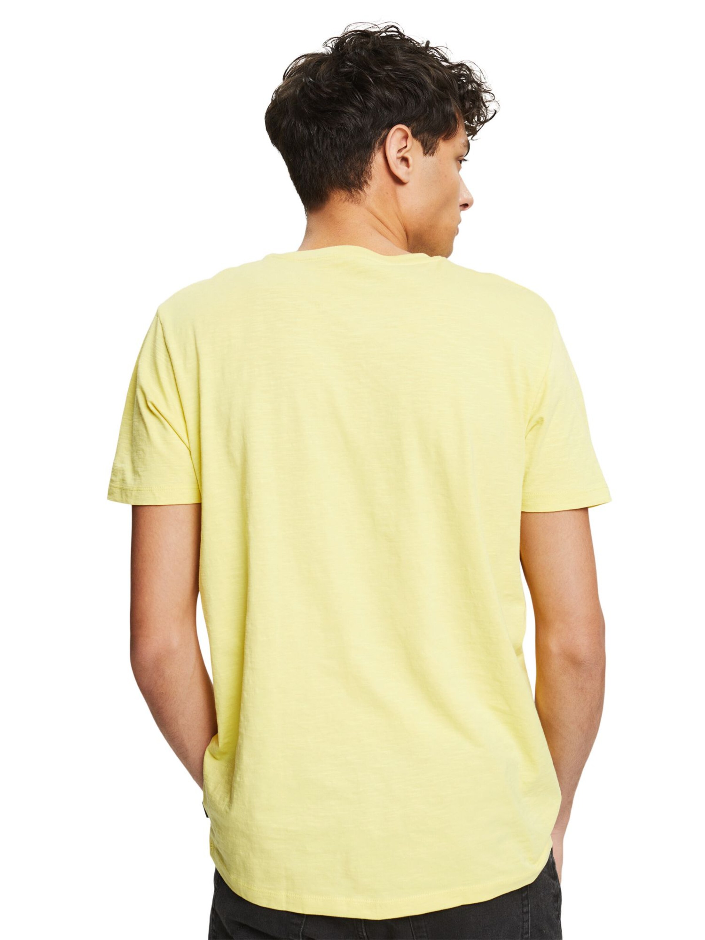 Männer Shirts EDC BY ESPRIT T-Shirt in Gelb - BO65010