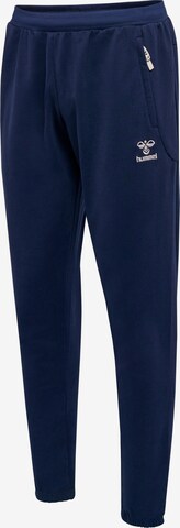 Hummel Tapered Sportbroek 'Move Grid' in Blauw