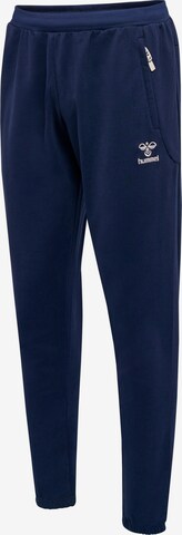 Hummel Tapered Workout Pants 'Move Grid' in Blue