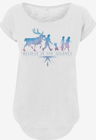 T-shirt 'Disney Frozen 2 Believe In The Journey' F4NT4STIC en blanc : devant