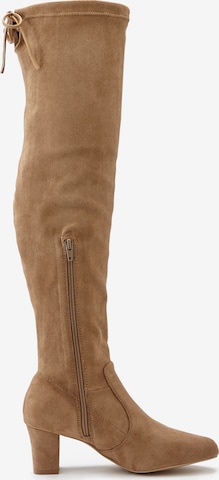 LASCANA Over the Knee Boots in Beige