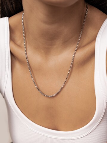 Hey Happiness Kette 'Wheat'‌‌ in Silber: Vorderseite