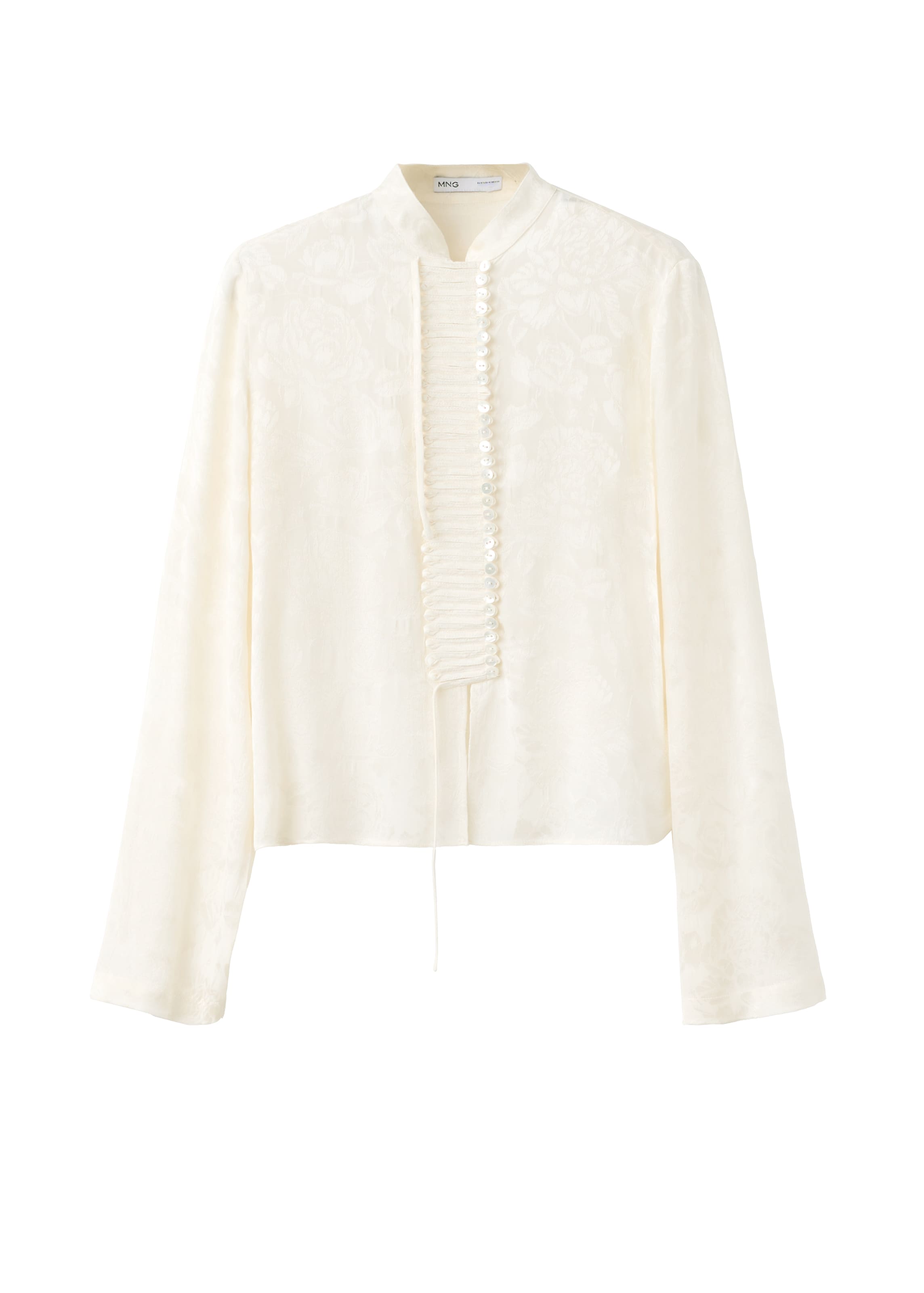 MANGO Top 'MILANA' in Wit: voorkant