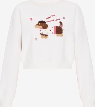 Sweat-shirt 'Pop' MYMO en blanc : devant