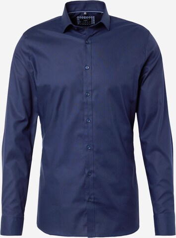 OLYMP - Ajuste estrecho Camisa en azul: frente