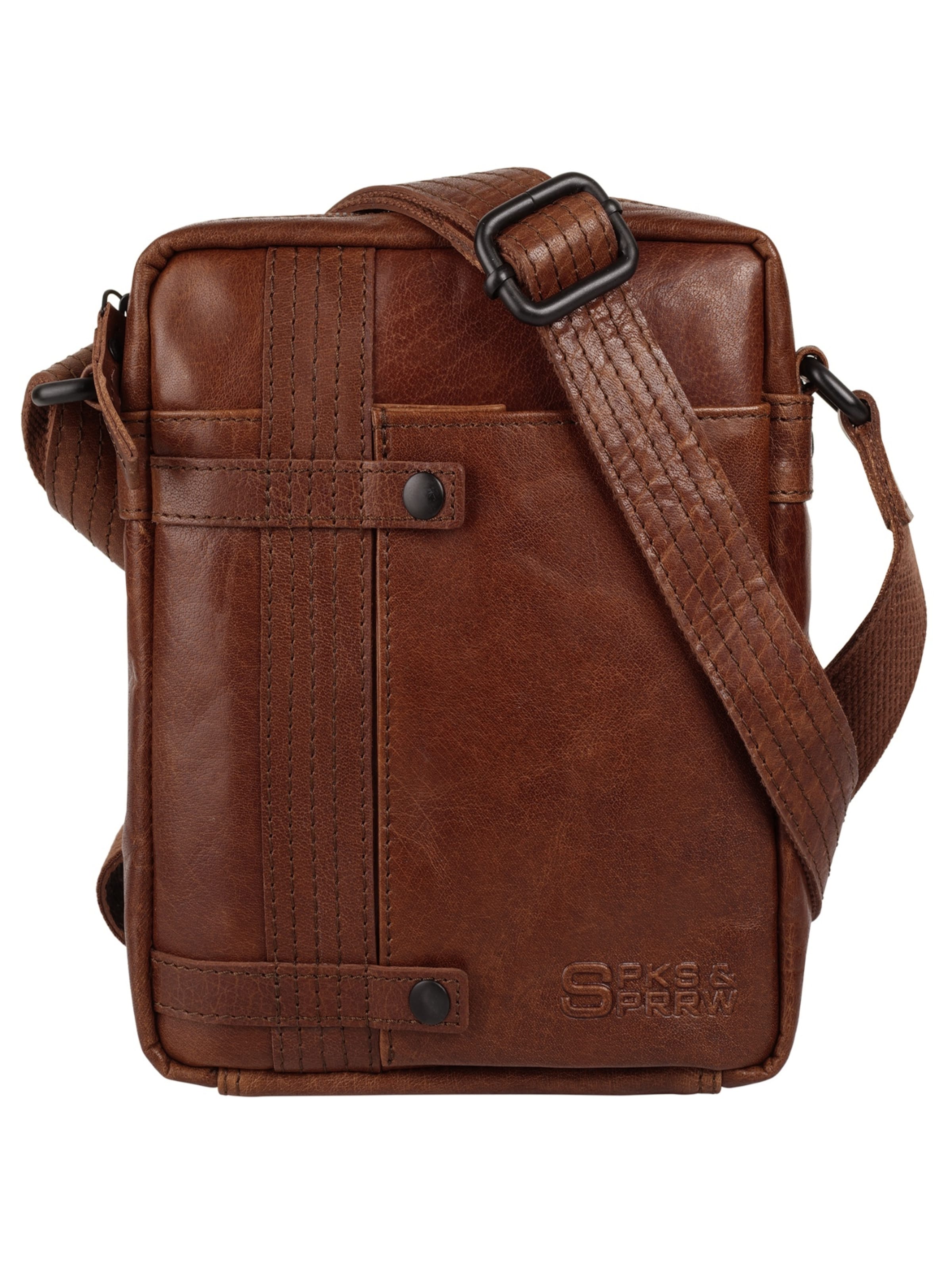 Spikes & Sparrow Crossbody Bag in Brown: front