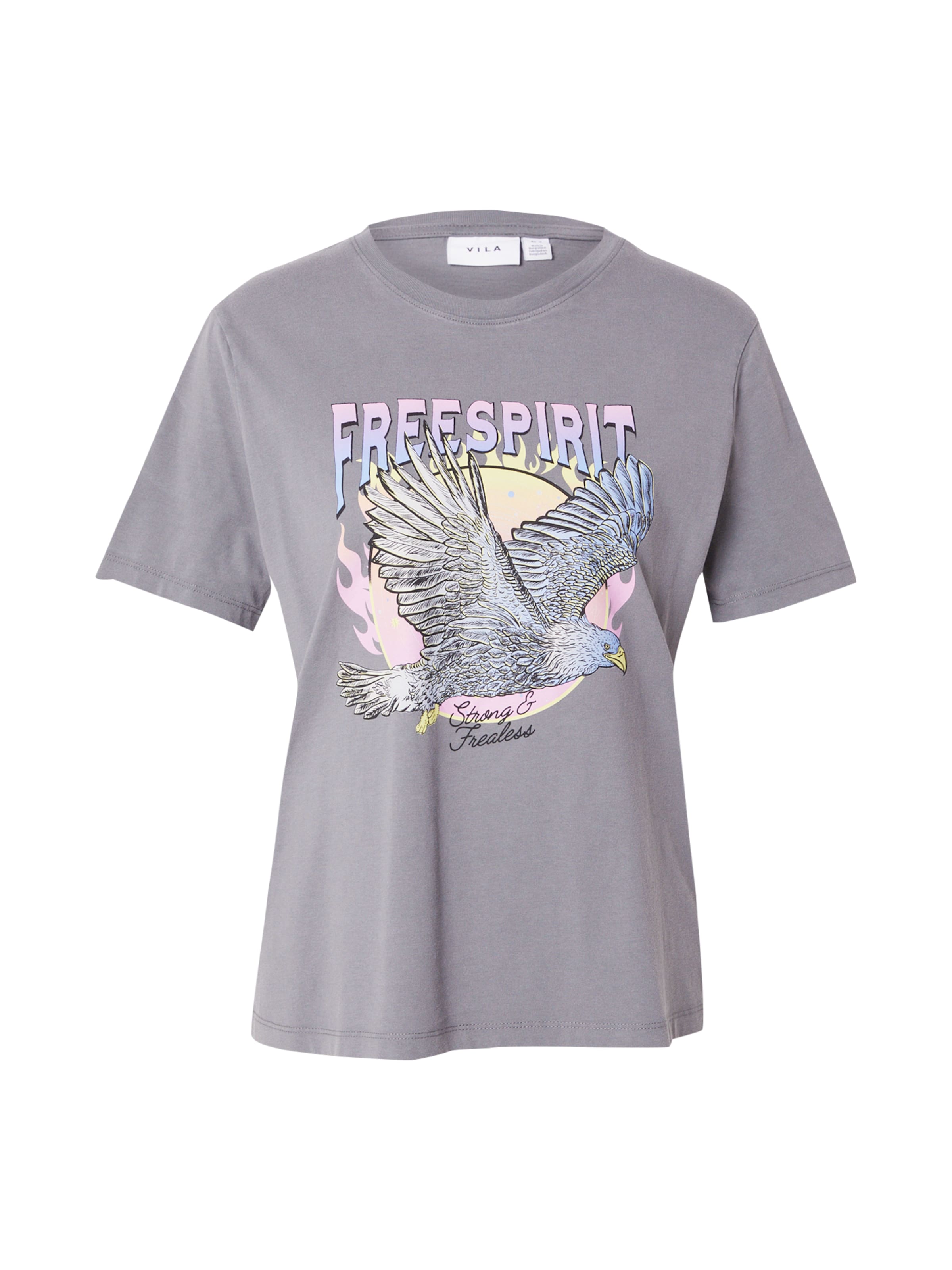 Maglietta 'VIROCK' di VILA in grigio: frontale