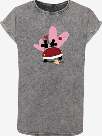 ABSOLUTE CULT Shirt 'Mickey Mouse - Car Print' in Grey: front