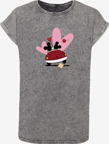 ABSOLUTE CULT Shirt 'Mickey Mouse - Car Print' in Grijs: voorkant