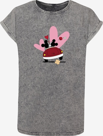 ABSOLUTE CULT T-Shirt 'Mickey Mouse - Car Print' in Grau: predná strana