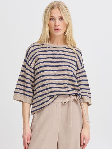 b.young - Jersey ' BYMIKALA VAFFFEL JUMPER' en beige