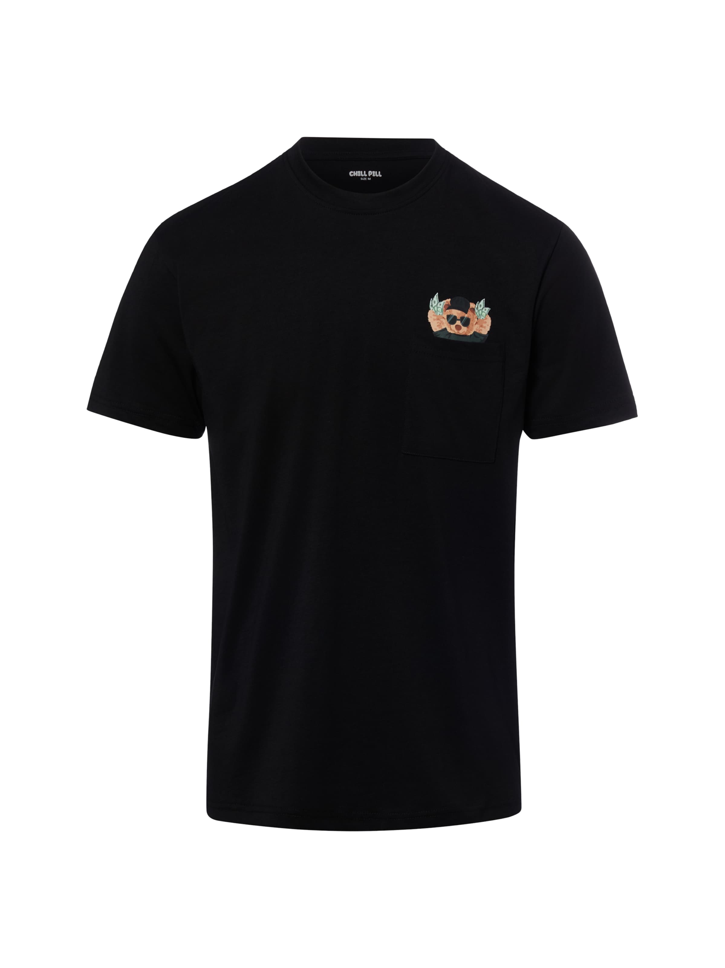 Chill Pill Shirt ' Chest Money Bear ' in Black: front