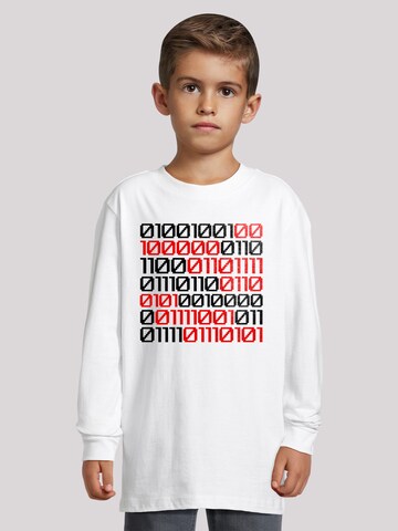 T-Shirt 'I Love You 01001001 Binary Code Valentinstag' F4NT4STIC en blanc : devant