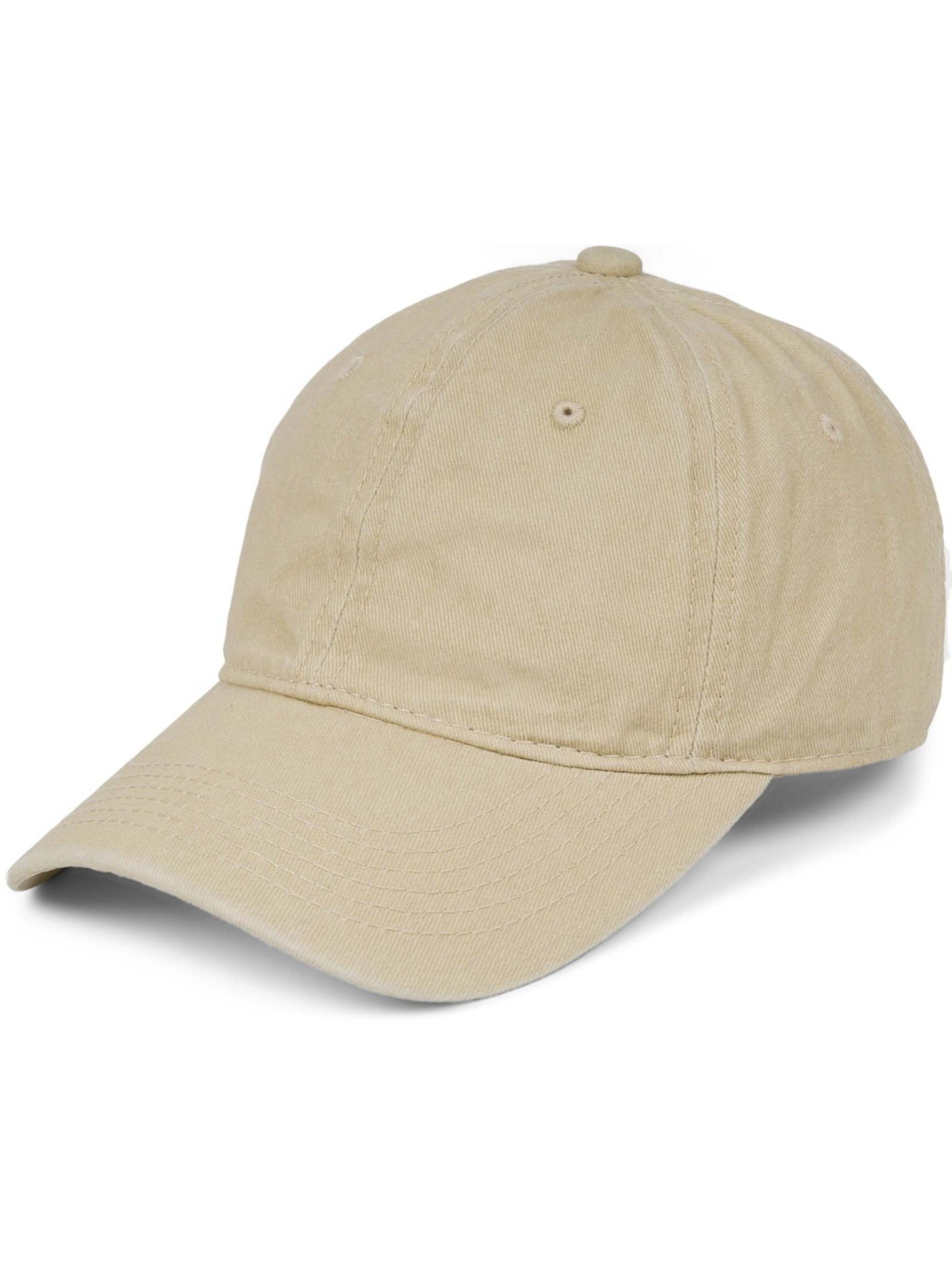 styleBREAKER Cap 'Vintage Baseball Cap Washed Used Look' in Beige: front