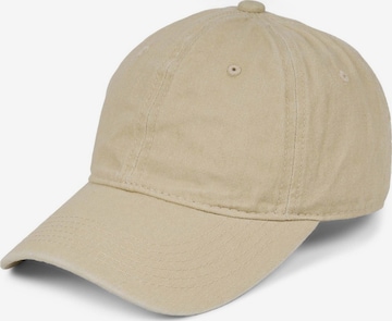 styleBREAKER Cap 'Vintage Baseball Cap Washed Used Look' in Beige: front