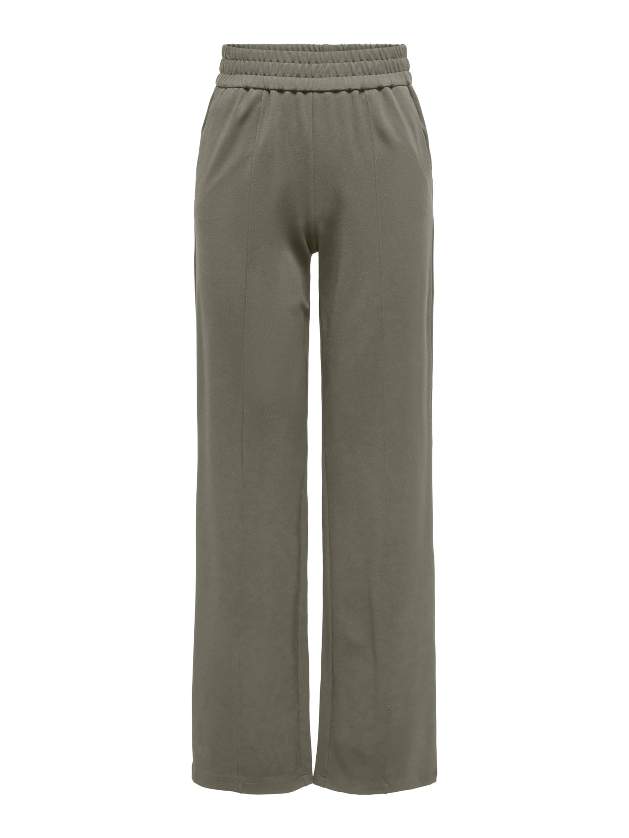 ONLYWide Leg/ Široke nogavice Hlače 'ONLPOPTRASH-SUKI' - zelena boja: prednji dio