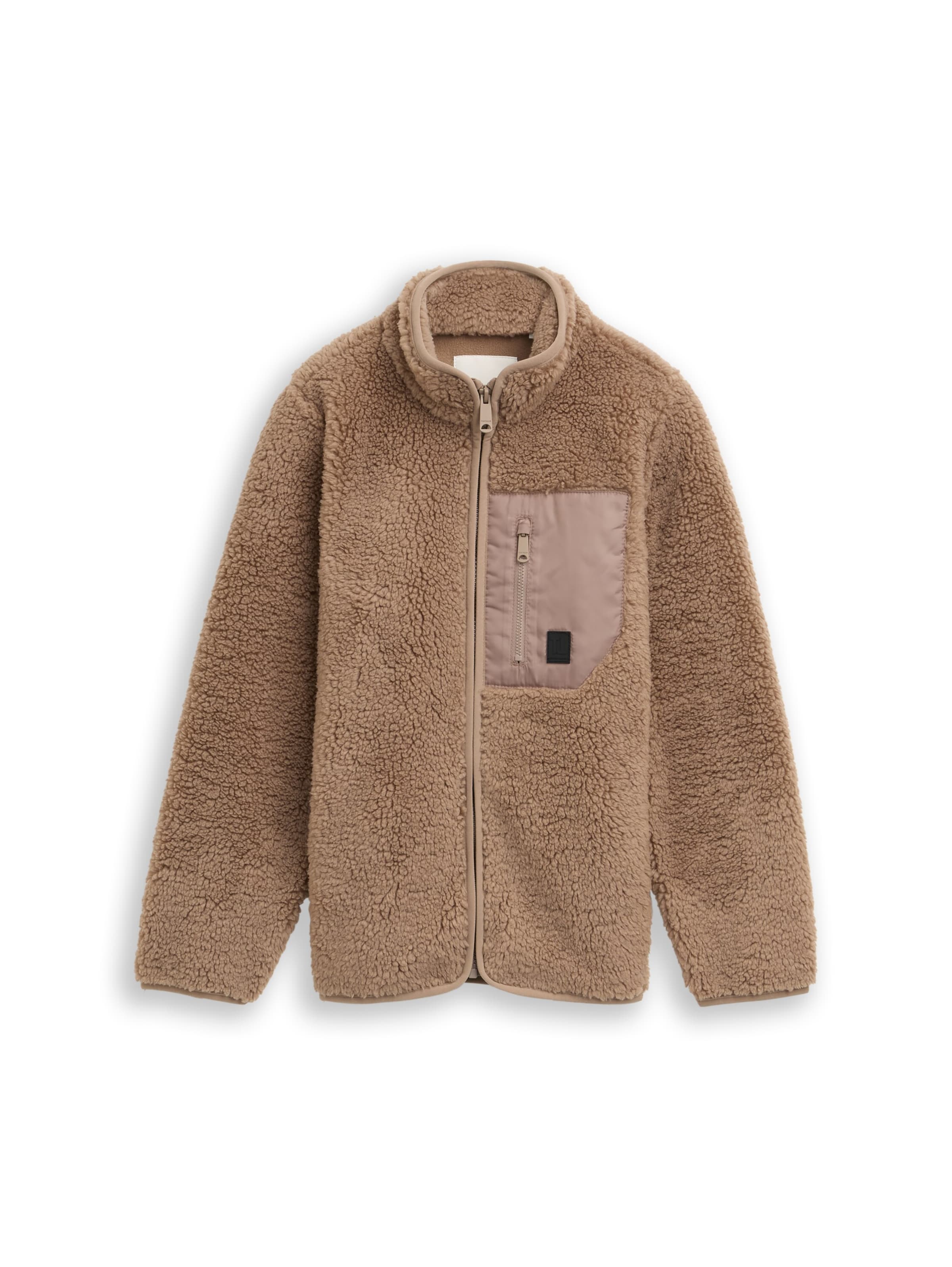 TOM TAILOR Fleecejacke in Beige: Vorderseite