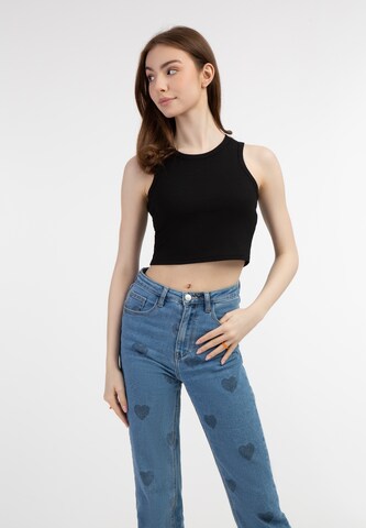 MYMO Top in Black: front