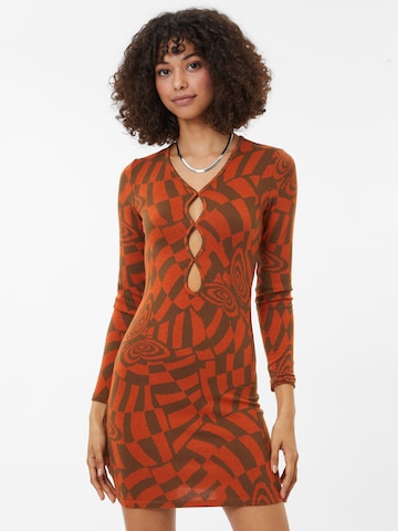 NEON & NYLON Dress 'NORA' in Orange: front