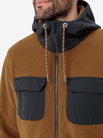 VAUDE Athletic Fleece Jacket 'Manukau' in Brown