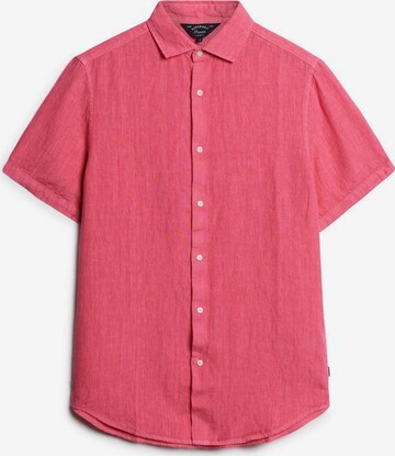 Superdry Button Up Shirt in Pink: front