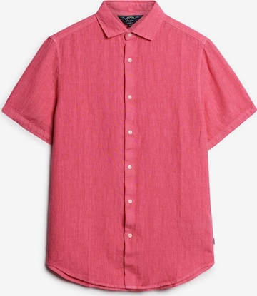 Superdry Button Up Shirt in Pink: front