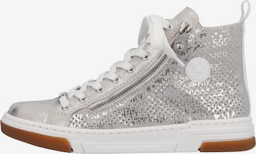 Rieker High-Top Sneakers in Silver