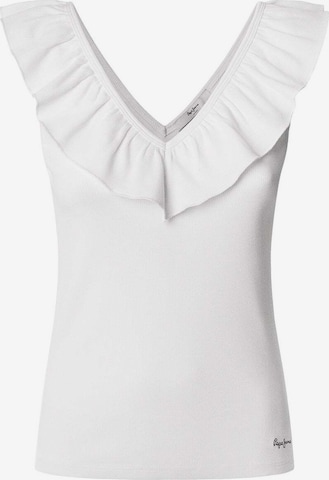 Pepe Jeans Top 'Millie' in Wit: voorkant