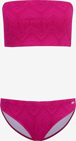 BUFFALO Bandeau Bikini in Pink: front