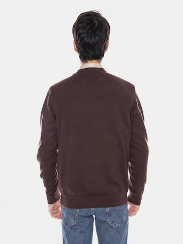 Carhartt WIP Sweter 'Madison Sweater Palisander / Black' w kolorze brązowy
