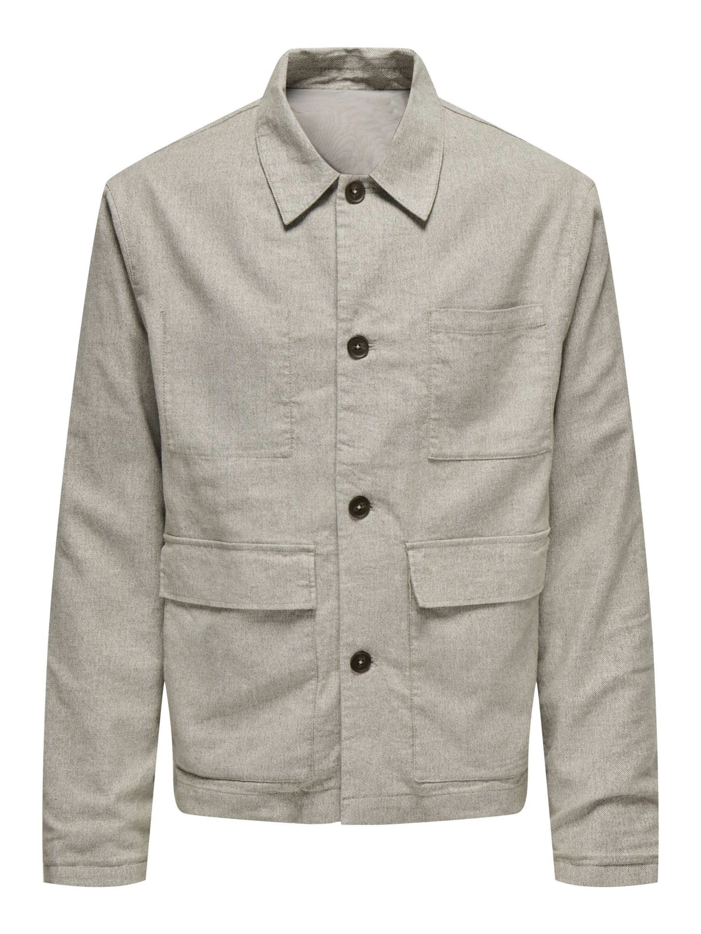 Only & Sons Übergangsjacke 'ONSKANE' in Beige: Vorderseite