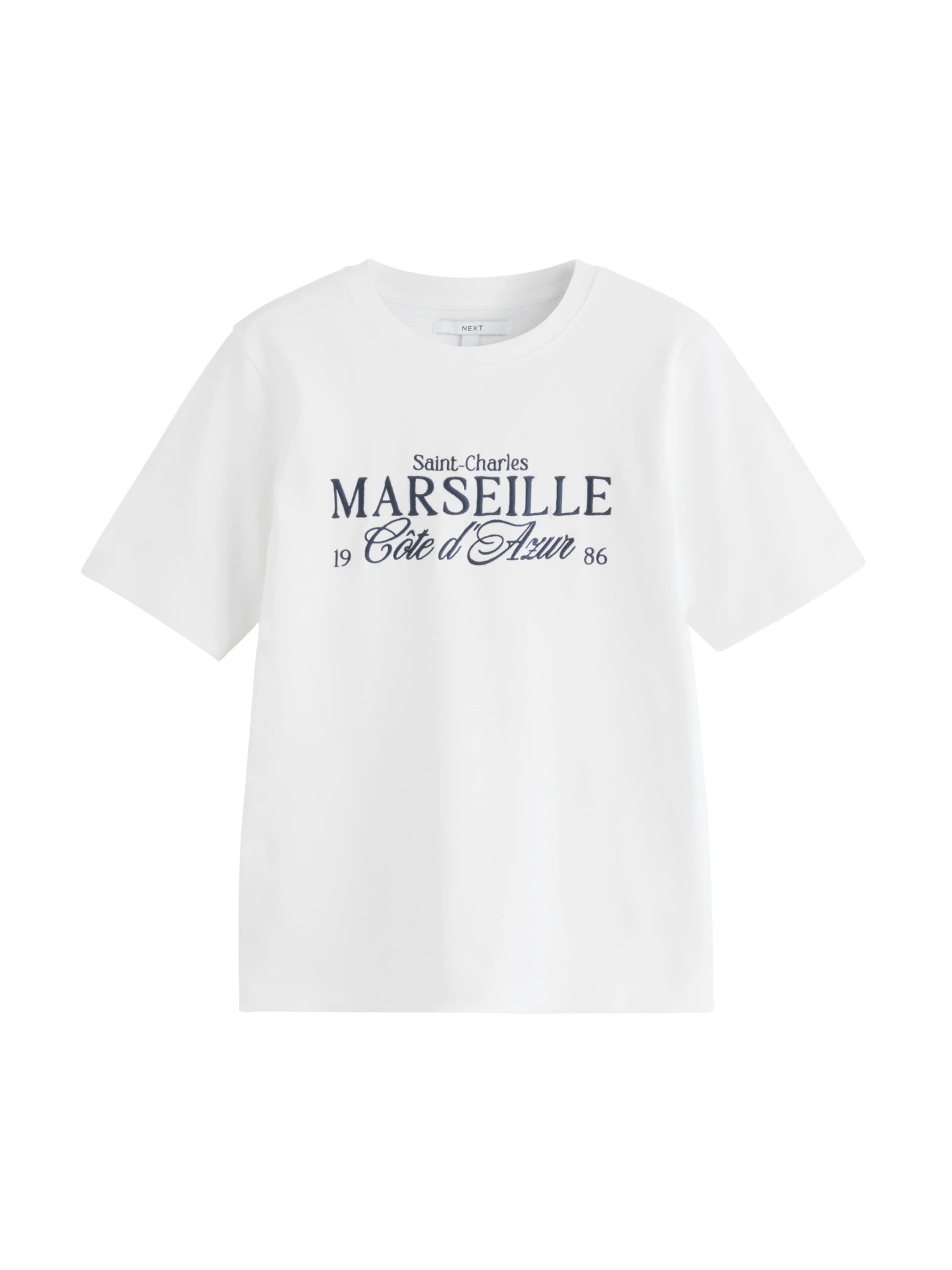 T-shirt Next en blanc : devant