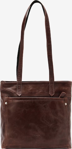 VOi Shoulder Bag 'City Cowboy' in Brown: front